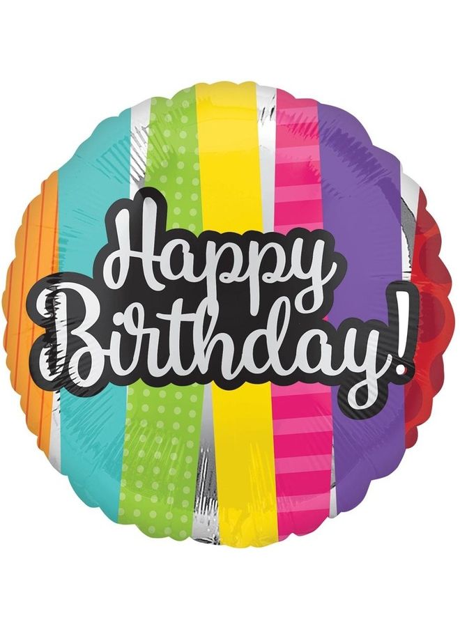 أناجرام بالون من الفويل مطبوع بعبارة "Happy Birthday" 18بوصة