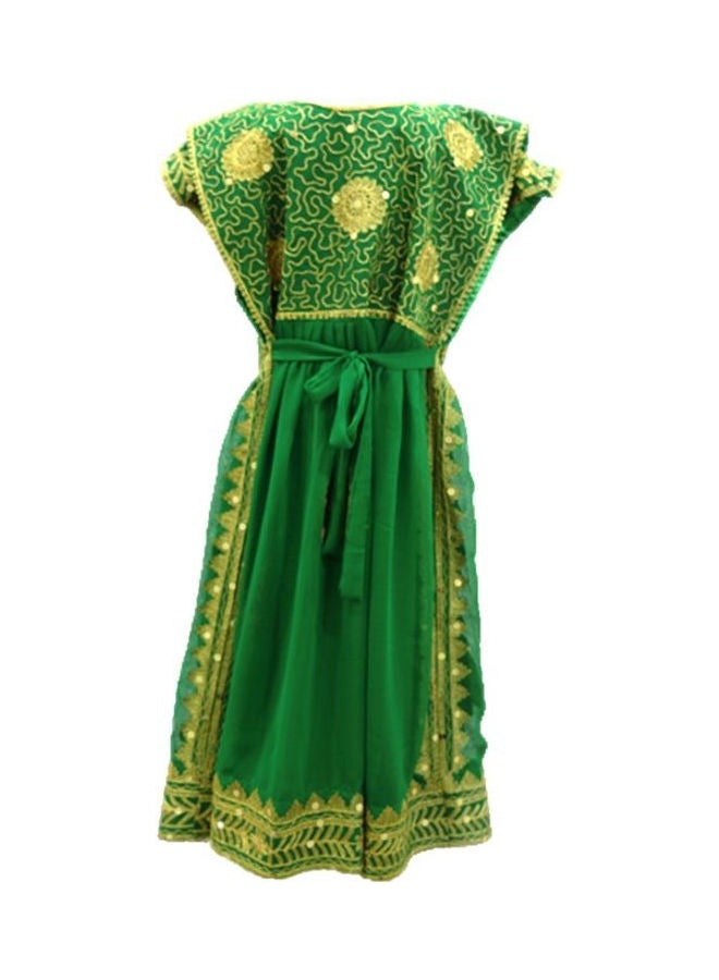 جلابية دارزي بحرينية تقليدية ذهب أخضر - Image 3