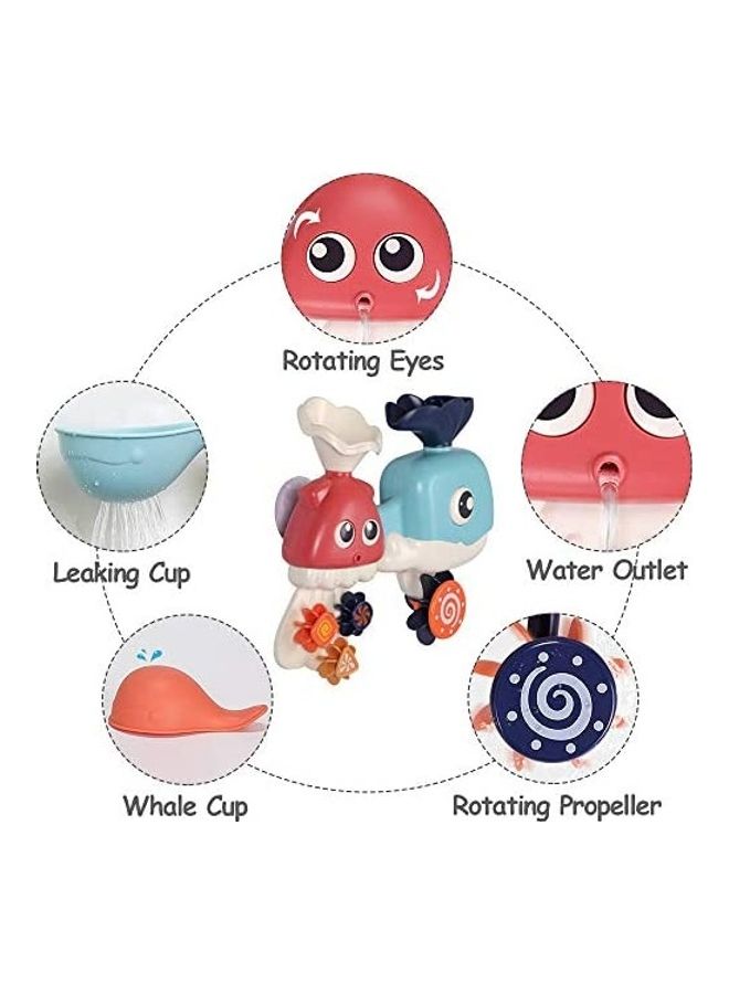 Generic - DIY Wall Suction Track Waterfall Spinning Gear Bathtub Toy - Image 1