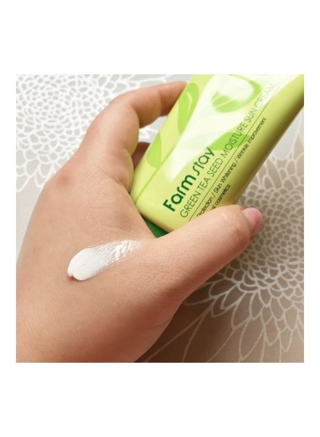 FARMSTAY - Green Tea Seed Moisture Sun Cream Multicolour 70grams - Image 1