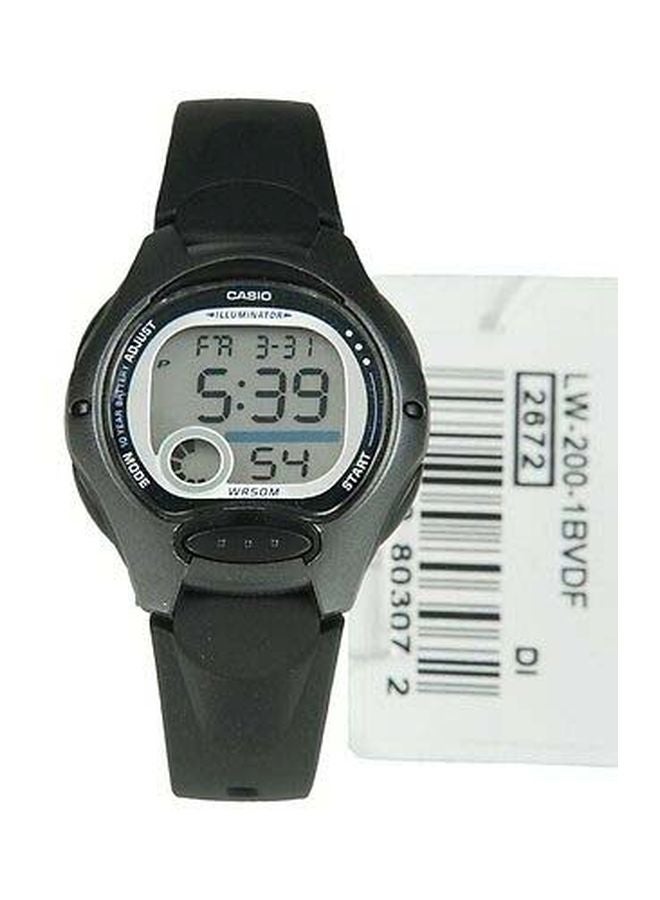 CASIO - Boys' Water Resistant Digital Watch LW-200-1BVEF - 38 mm - Black - Image 1