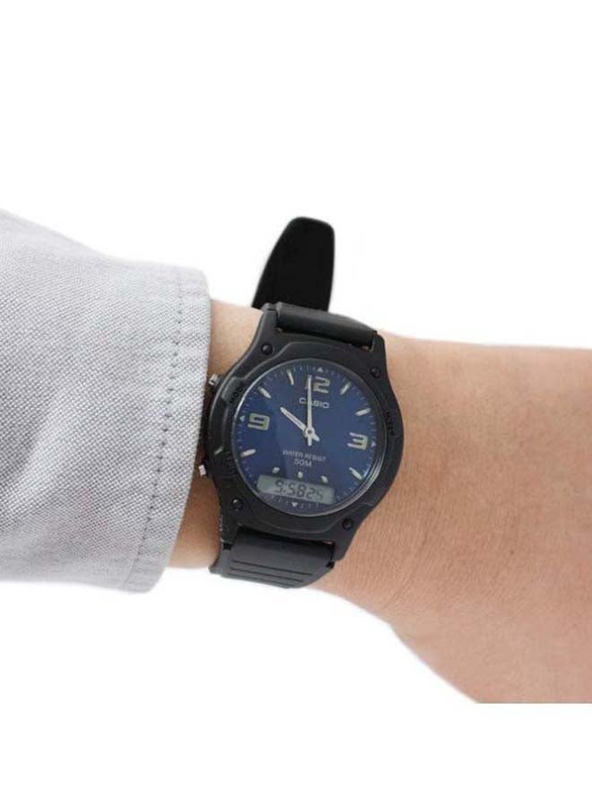 CASIO Men's Resin Analog And Digital Watch AW-49HE-2AVDF - 38 mm - Black - Image 5