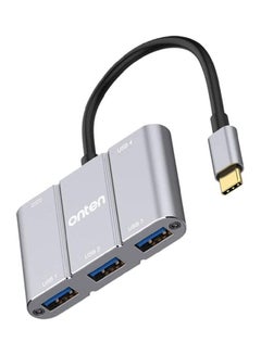 onten Type-C 4 Port Hub Grey  - Image 1