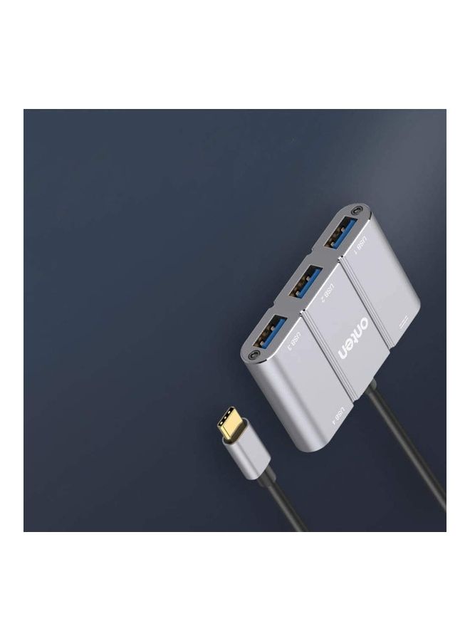 onten - Type-C 4 Port Hub Grey - Image 1