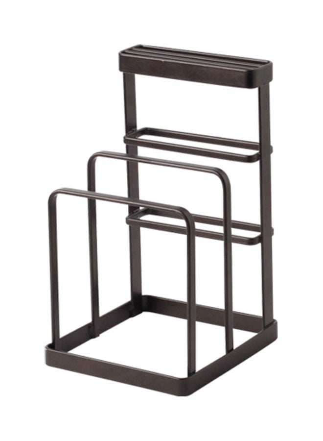 Knife Block With Cutting Board Holder Brown 21x12x14cm