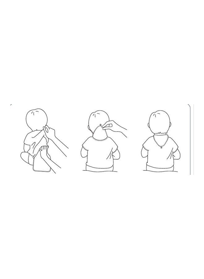 3-Piece Sweat Absorption Baby Towel With Bib - Image 2