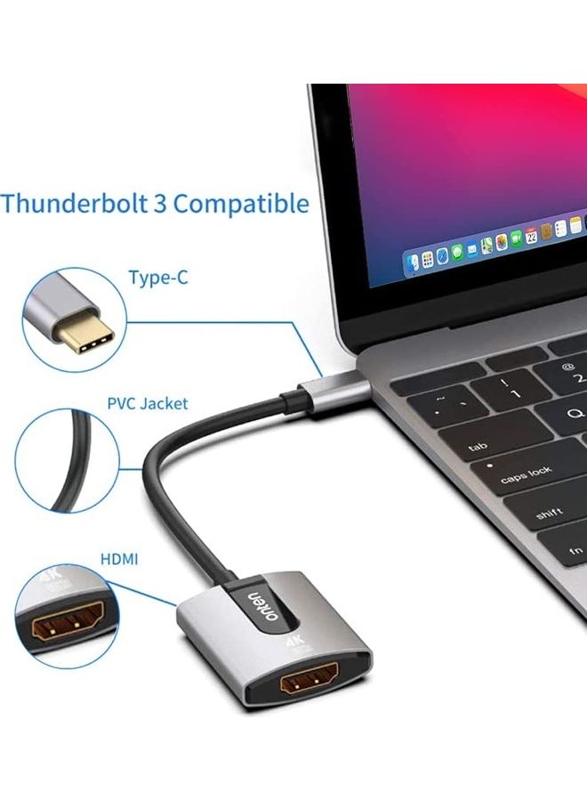 onten - USB Type-C to 4K X 2K HDMI Adapter Grey - Image 1