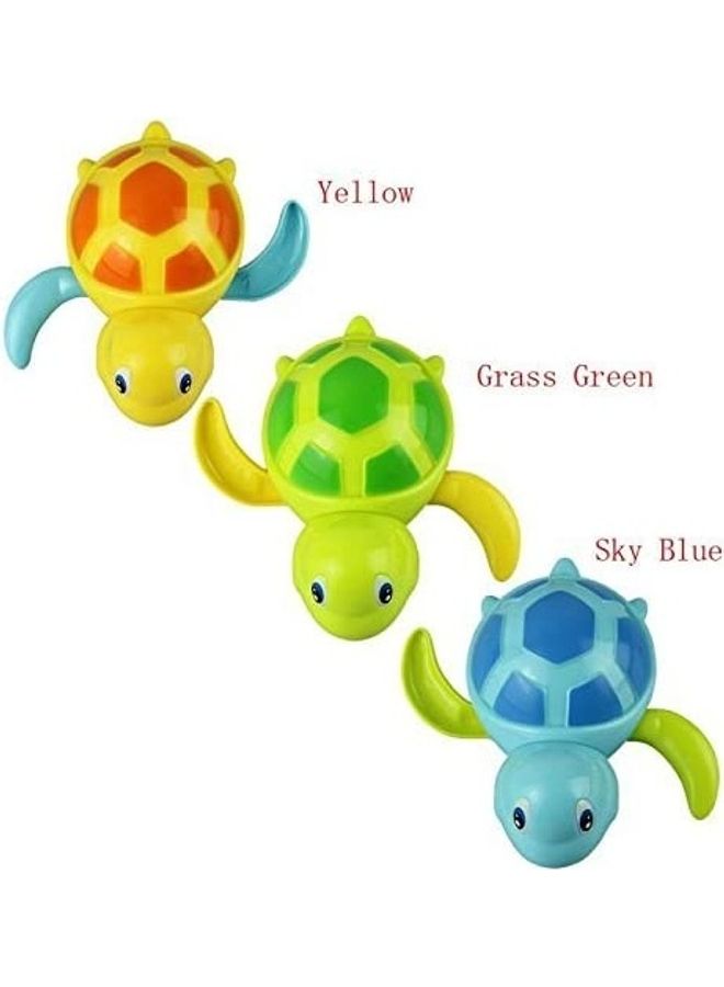 مجموعة ألعاب على شكل سلحفاة تعمل بزنبرك لحوض الاستحمام مكونة من 3 قطع - Image 1