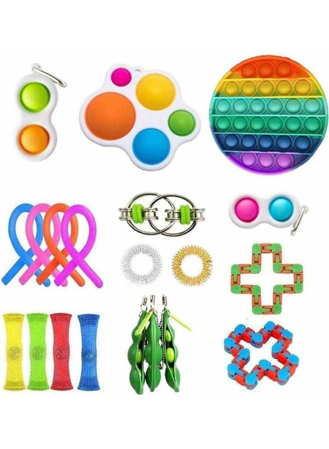 20-Piece Push Pop Bubble Sensory Fidget Toy Set - Image 1