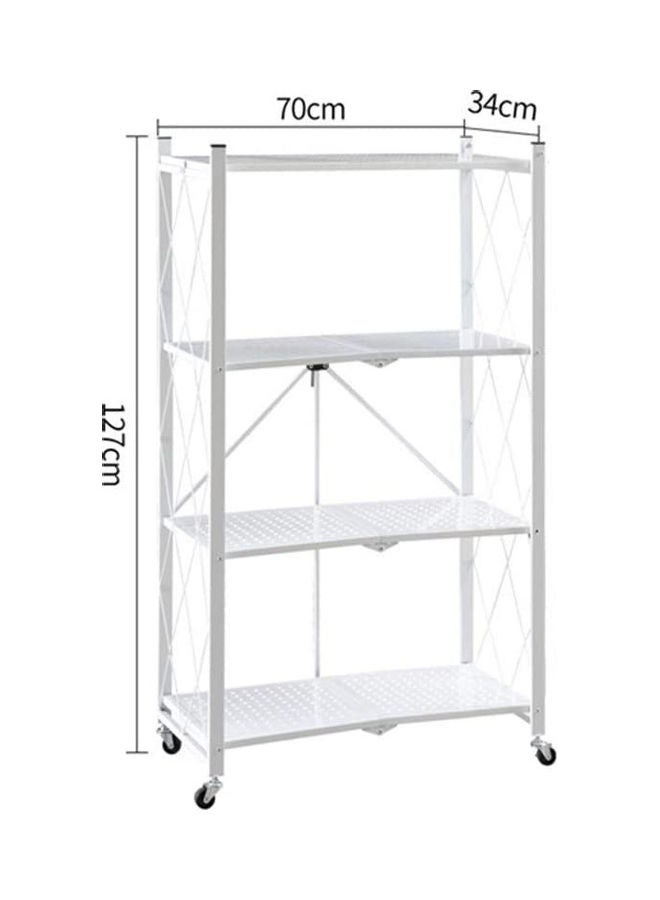 Generic - 4-Layer Kitchen Storage Racks White 127 x 70 x 34cm - Image 1