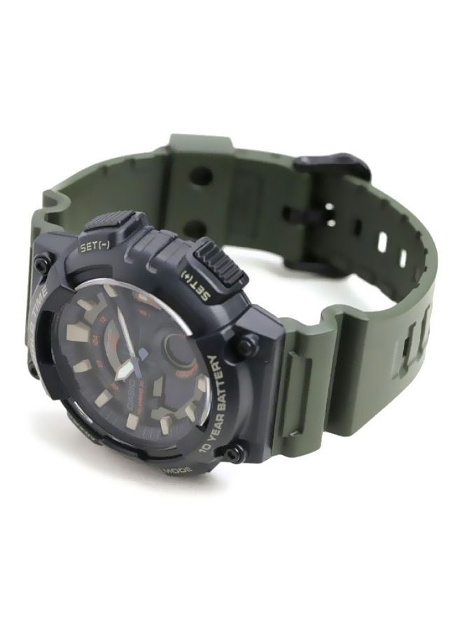 CASIO - Men's Water Resistant Round Resin Digital Watch  Aeq-110W-3A - Image 1