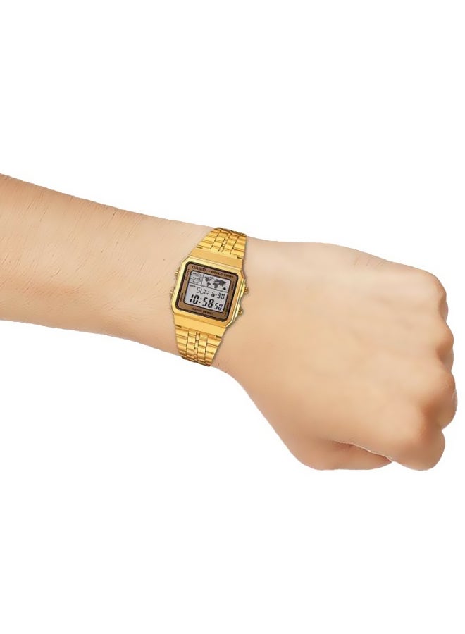 كاسيو ساعة كوارتز رقمية من الستانلس ستيل A500WGA-9D للرجال - Image 5