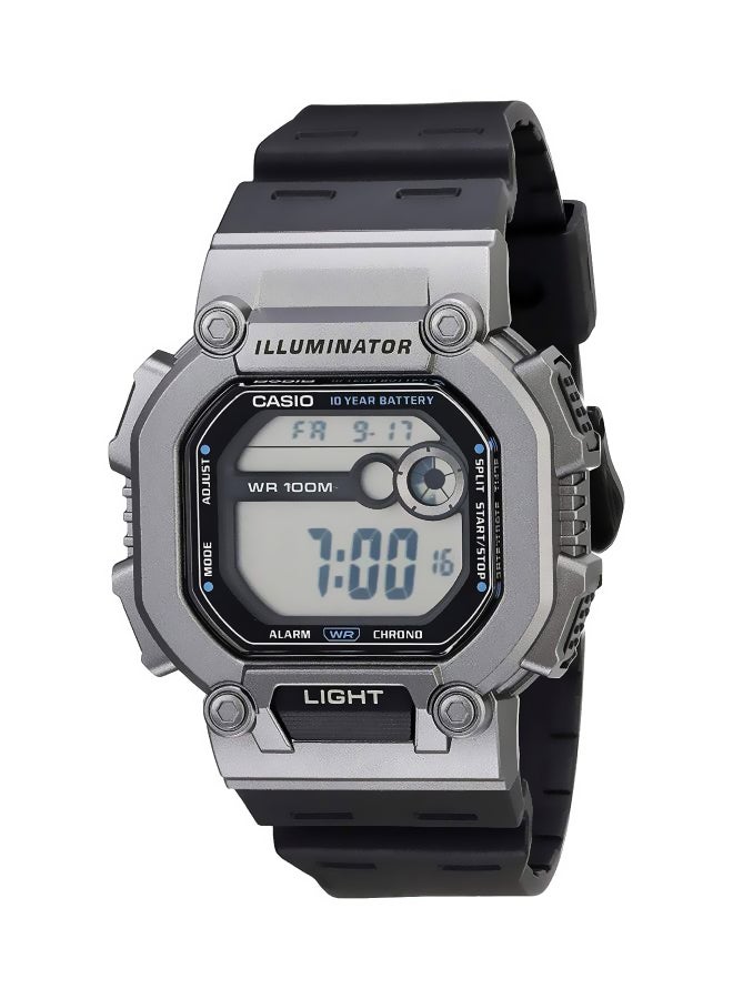 CASIO Men's Wrist Watch Water Resistant Hexagon Resin Digital W-737H-1A2 - 46mm - Black - Image 1