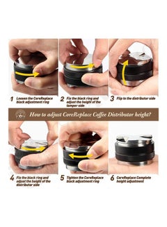 XiuWoo 51mm Non-slip Coffee Tamper Silver/Black  - Image 3