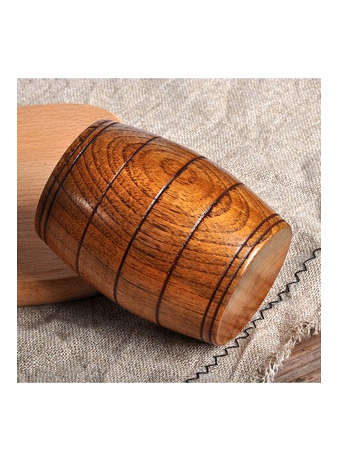 XiuWoo Natural Wood Coffee Tea Cup Brown - Image 2