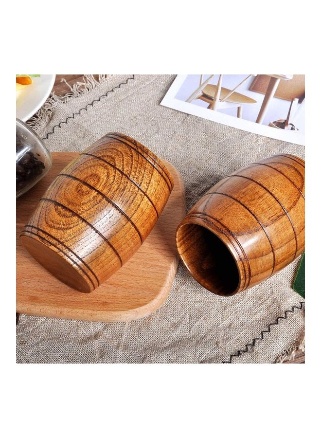 XiuWoo Natural Wood Coffee Tea Cup Brown - Image 5