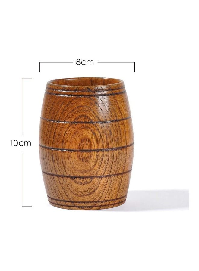 XiuWoo Natural Wood Coffee Tea Cup Brown - Image 3