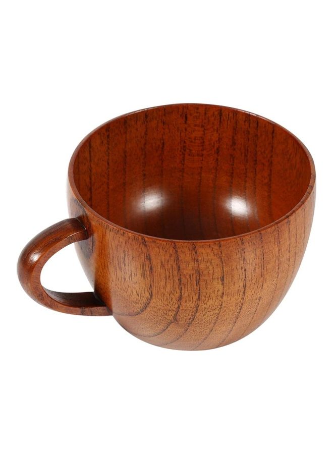 XiuWoo Wooden Tea Cup with Handle Brown - Image 1