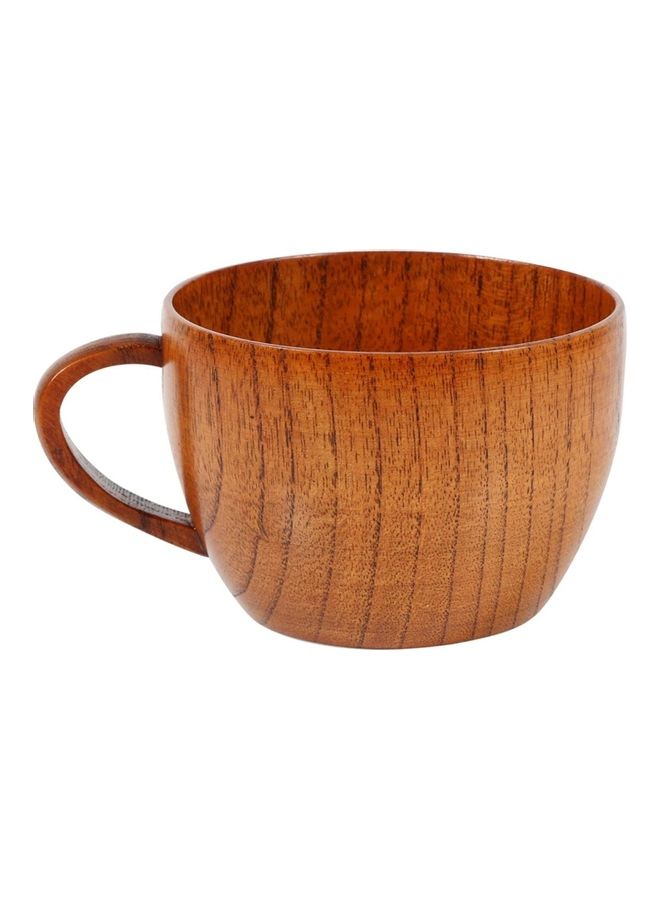 XiuWoo Wooden Tea Cup with Handle Brown - Image 2