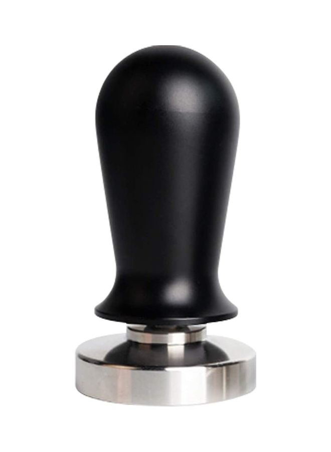 XiuWoo 58mm Espresso Coffee Tamper with Wooden Handle Black/Silver - Image 1