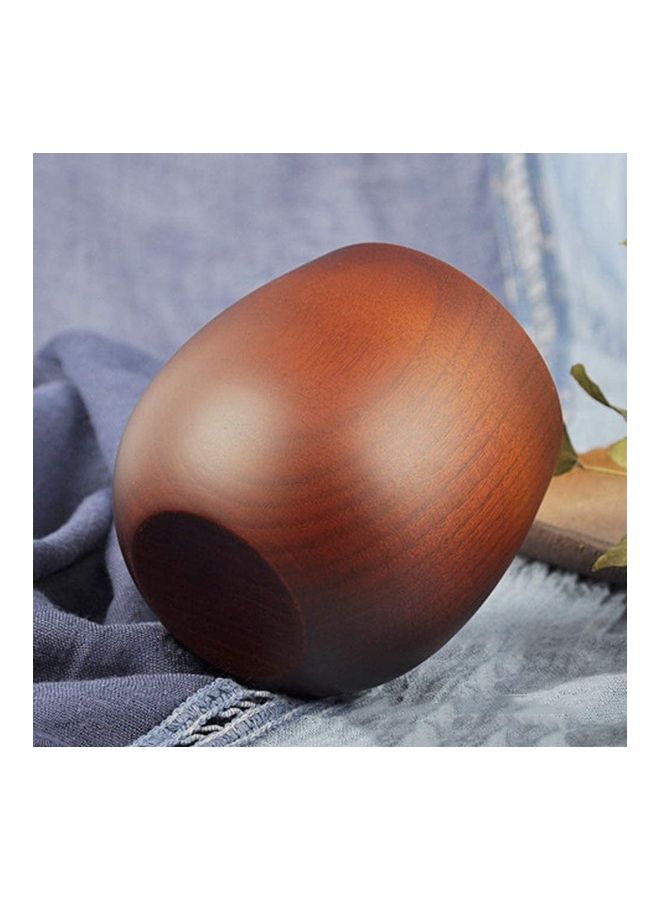 XiuWoo Wooden Big Belly Coffee Cup- 200ml Brown - Image 4