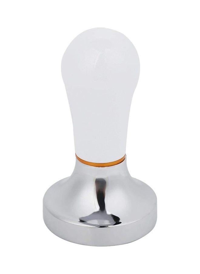 XiuWoo Coffee Tamper with Handle Silver/White - Image 1