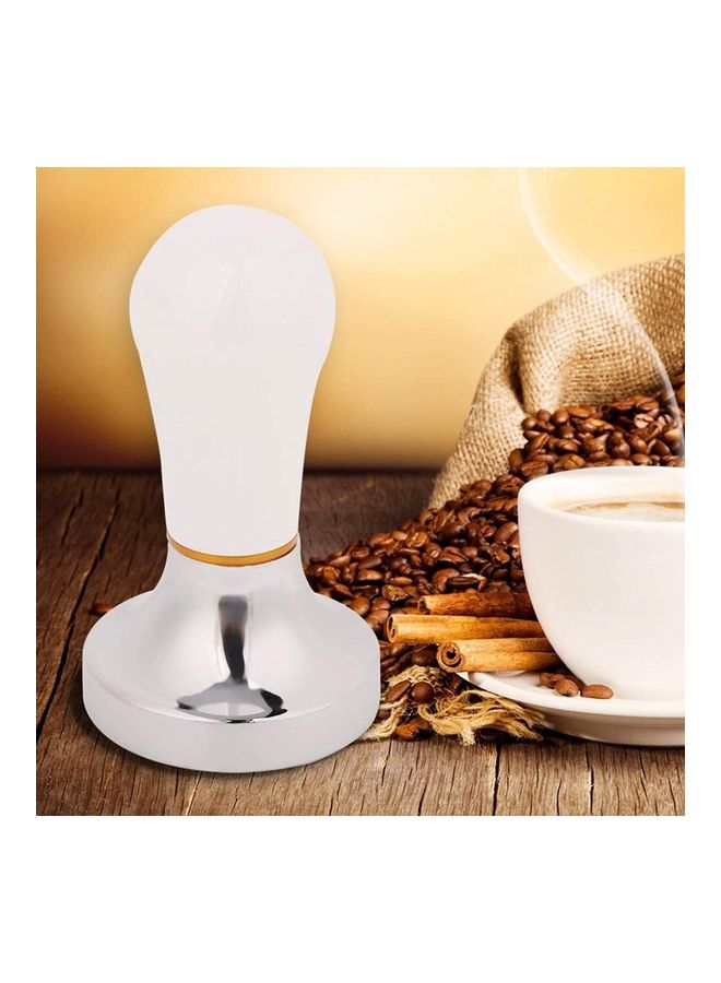 XiuWoo Coffee Tamper with Handle Silver/White - Image 2