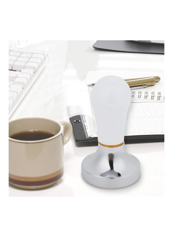 XiuWoo Coffee Tamper with Handle Silver/White - Image 3