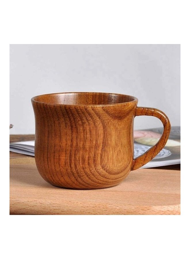 شو وو كوب شاي وقهوة خشبي بيد بني - Image 3