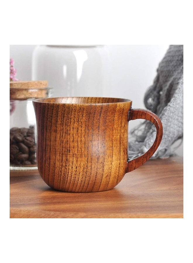 شو وو كوب شاي وقهوة خشبي بيد بني - Image 4