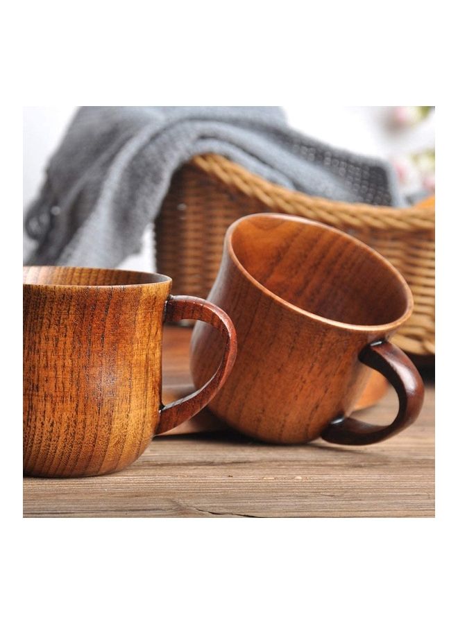 شو وو كوب شاي وقهوة خشبي بيد بني - Image 5