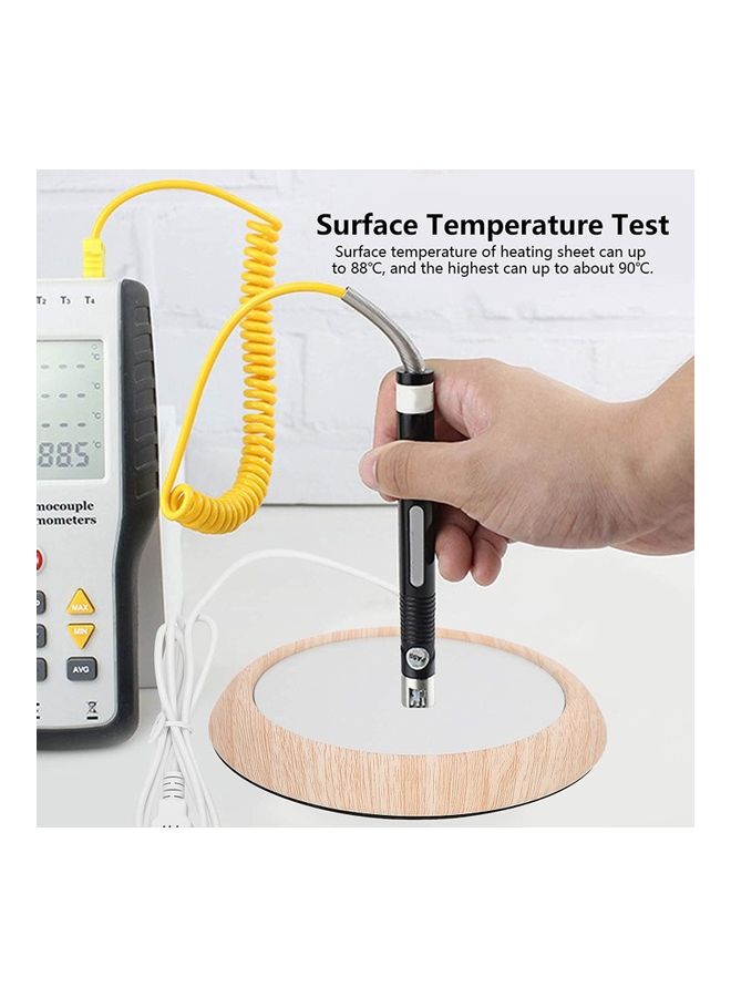 XiuWoo Warmer USB Powered Cup Heating Mat for Coffee Mug Beige/White  - Image 3