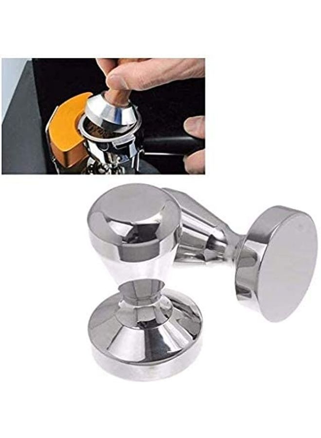 XiuWoo Chrome Plated Base Coffee Tamper Silver - Image 2