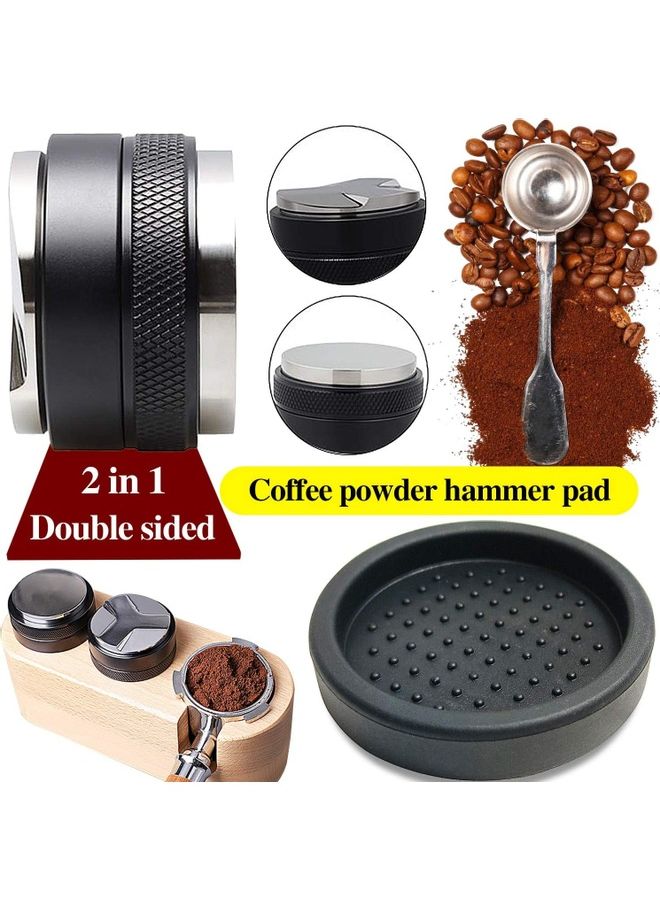 شو وو أداة توزيع القهوة وطحنها  مقاس 51 مم أسود/فضي - Image 5