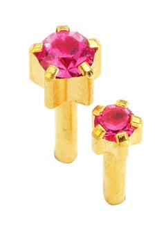 Caflon Gold Plated October Birth Stone Stud Earrings 