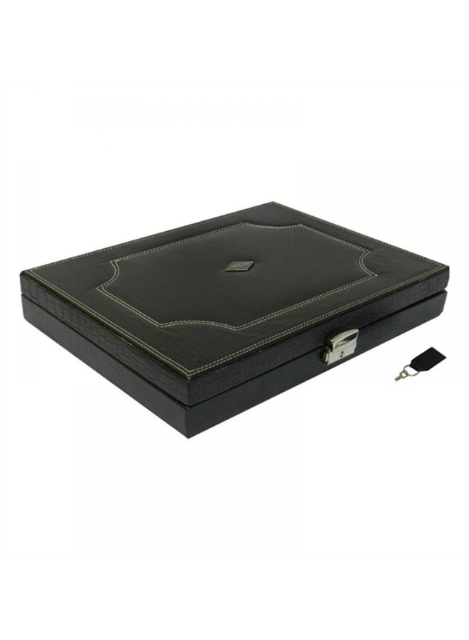 LAVERI LEATHER Genuine Leather Pen Storage Box Black  - Image 3