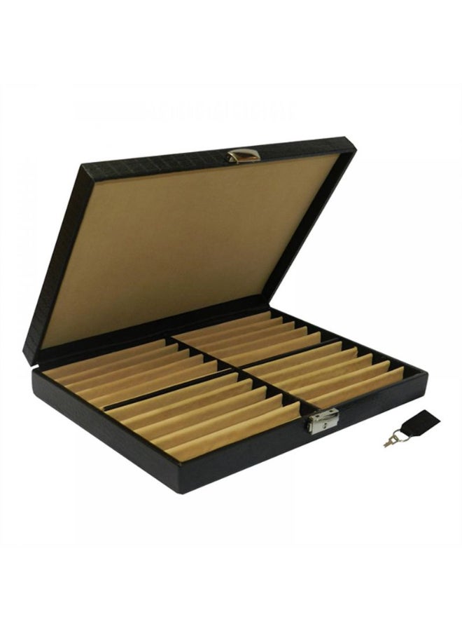 LAVERI LEATHER Genuine Leather Pen Storage Box Black  - Image 4