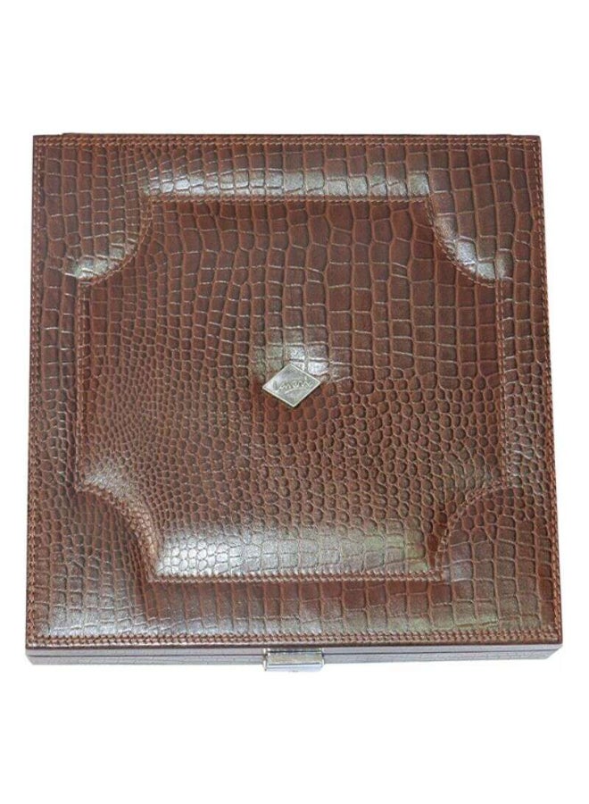 LAVERI LEATHER Genuine Leather Pen Storage Box Dark Brown  - Image 1
