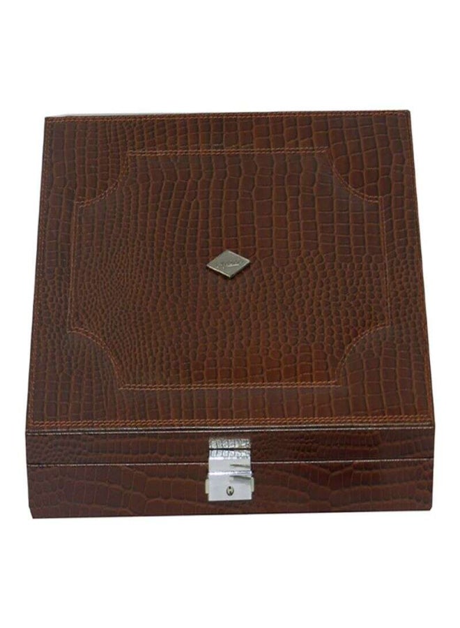 LAVERI LEATHER Genuine Leather Pen Storage Box Dark Brown  - Image 2
