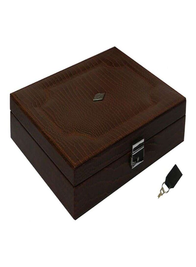 LAVERI LEATHER Genuine Leather Pen Storage Box Dark Brown  - Image 3