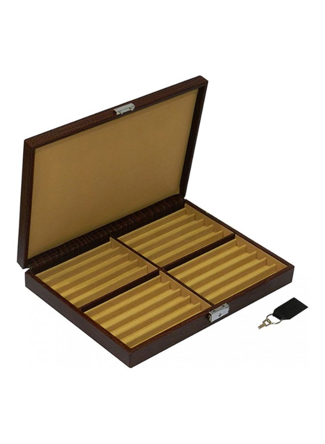 LAVERI LEATHER Genuine Leather Pen Storage Box Dark Brown  - Image 4