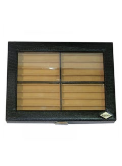 LAVERI LEATHER Genuine Leather Pen Storage Box Black/Clear  - Image 1