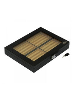 LAVERI LEATHER Genuine Leather Pen Storage Box Black/Clear  - Image 2