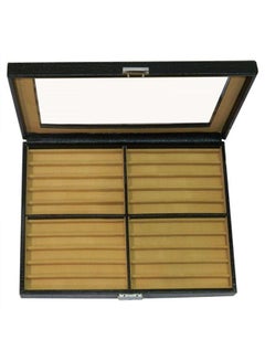 LAVERI LEATHER Genuine Leather Pen Storage Box Black/Clear  - Image 3