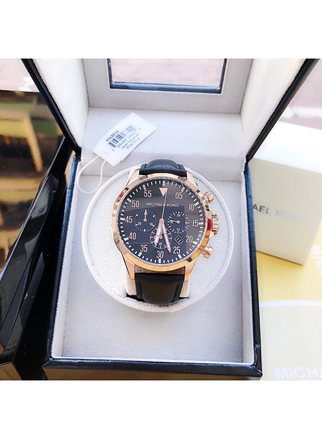 مارك جاكوبس ساعة يد كرونوغراف بسوار من الجلد طراز MK8535 للرجال - Image 5