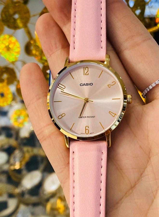 CASIO - Women's Enticer Analog Watch LTP-VT01GL-4BUDF - 34 mm - Pink - Image 1