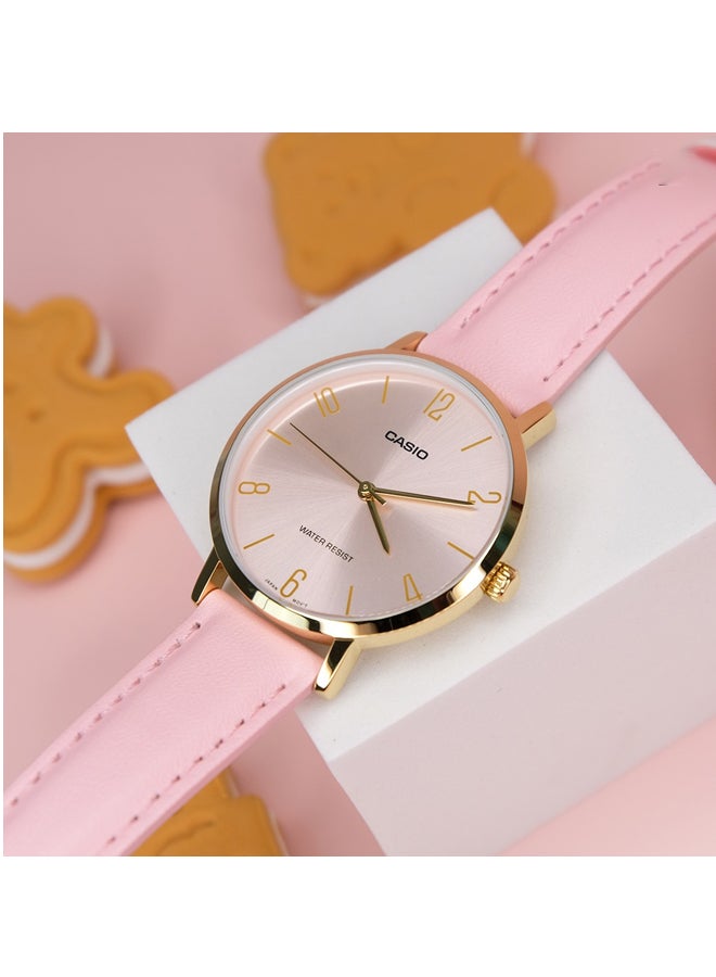 CASIO - Women's Enticer Analog Watch LTP-VT01GL-4BUDF - 34 mm - Pink - Image 1