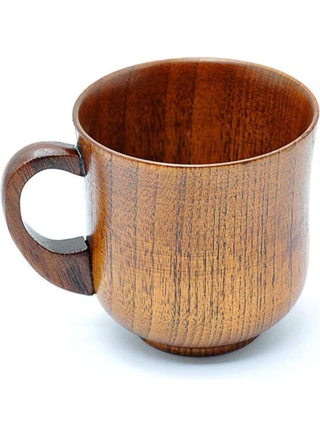 XiuWoo Handmade Wood Coffee Cup- 260ml Brown  - Image 1