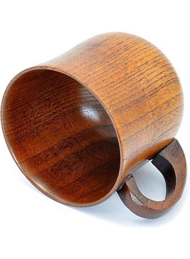 XiuWoo Handmade Wood Coffee Cup- 260ml Brown  - Image 2