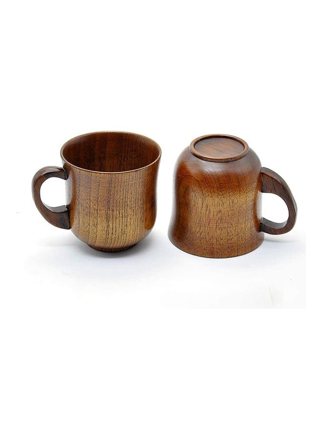 XiuWoo Handmade Wood Coffee Cup- 260ml Brown  - Image 4